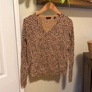 ATM Leopard Sweater cotton cashmere blend